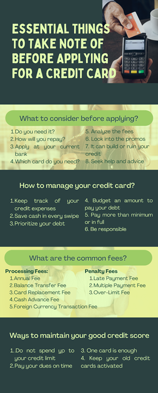 Essential Things to Take Note of Before Applying For a Credit Card Infographics-diarynigracia