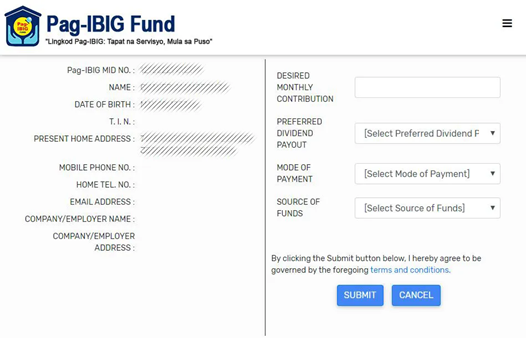 MPII savings account submit -diarynigracia