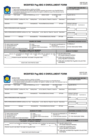 pag-ibigII enrollment form -diarynigracia