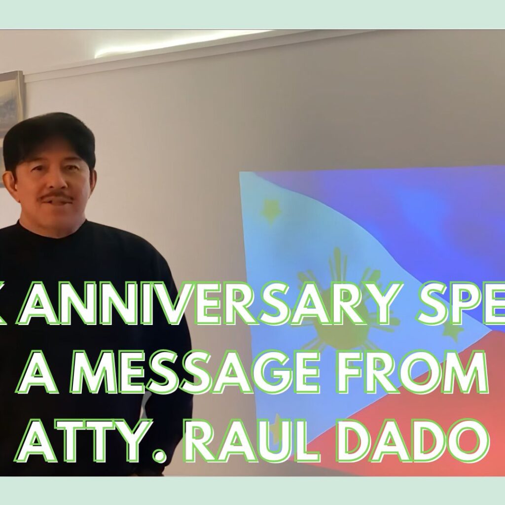 Atty. Raul Dado delivers an empowering message for TSOK and its tenth anniversary.