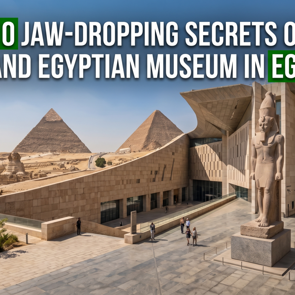Grand Egyptian Museum near the Pyramids of Giza in Egypt